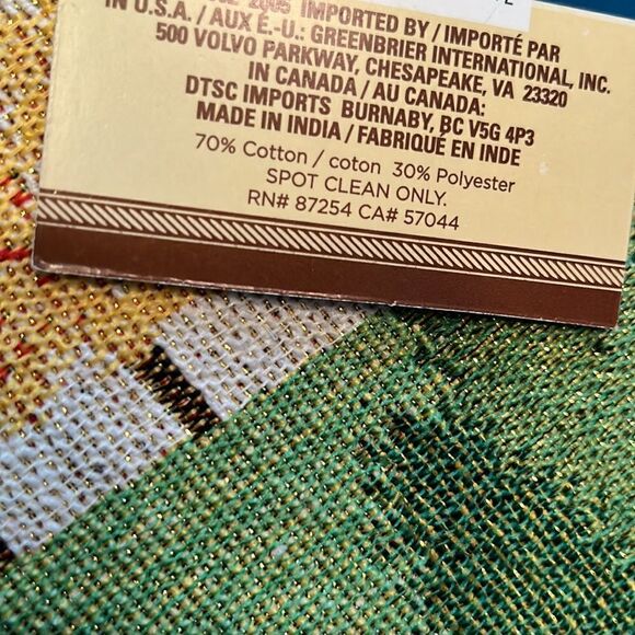 Home Collection Set of 4 Tapestry Cotton Blend Placemats “Harvest Blessings” - Picture 15 of 16